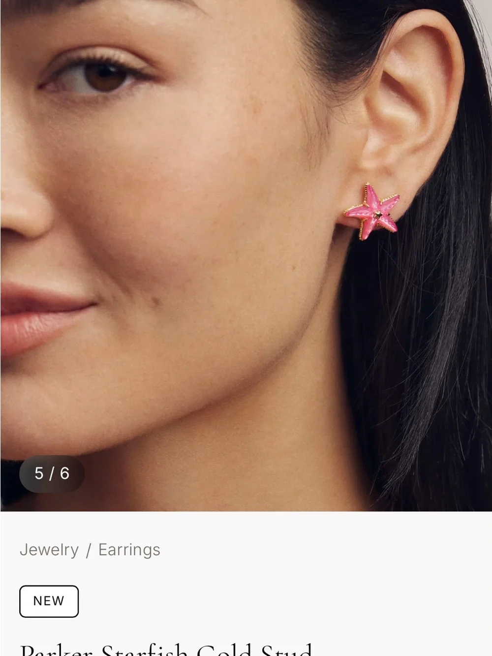 Kendra Scott Pink Starfish Necklace and Earrings Set